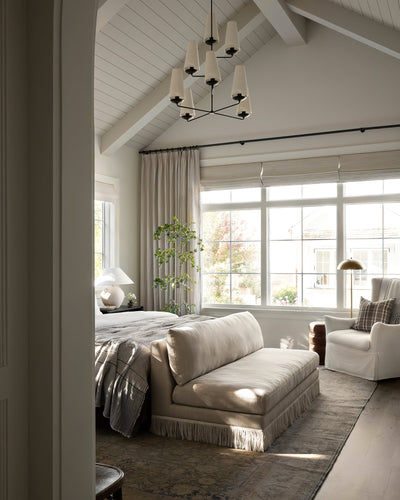 Caseneon Chandelier Vertical Copper Linen
