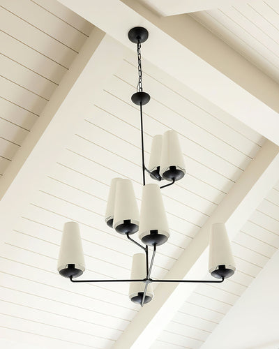 Caseneon Chandelier Vertical Copper Linen