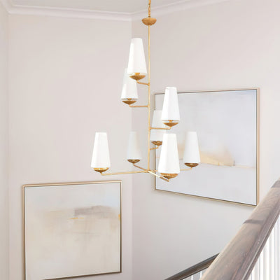 Caseneon Chandelier Vertical Copper Linen
