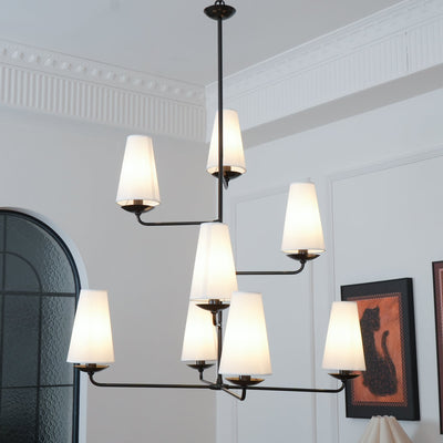 Caseneon Chandelier Vertical Copper Linen