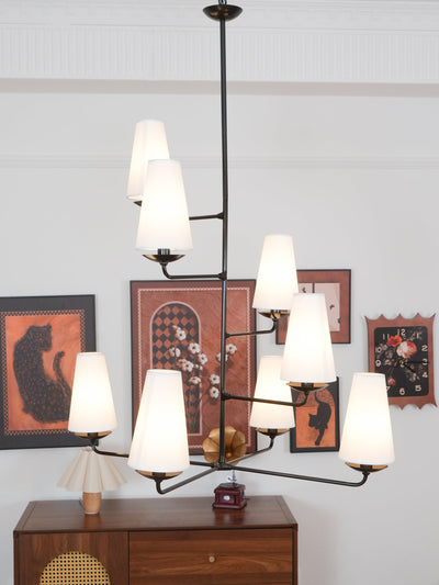 Caseneon Chandelier Vertical Copper Linen