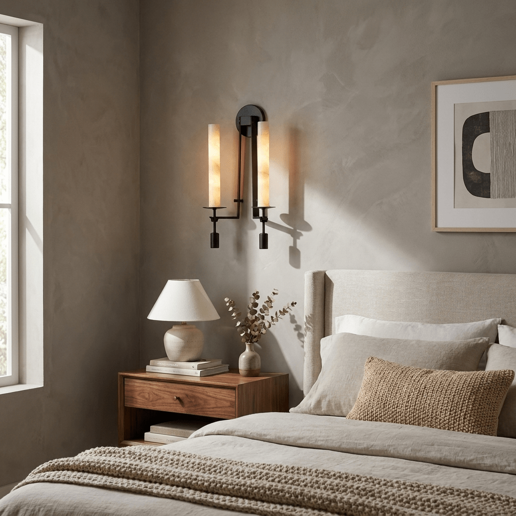 Alabaster Wall Lamp French Classicism