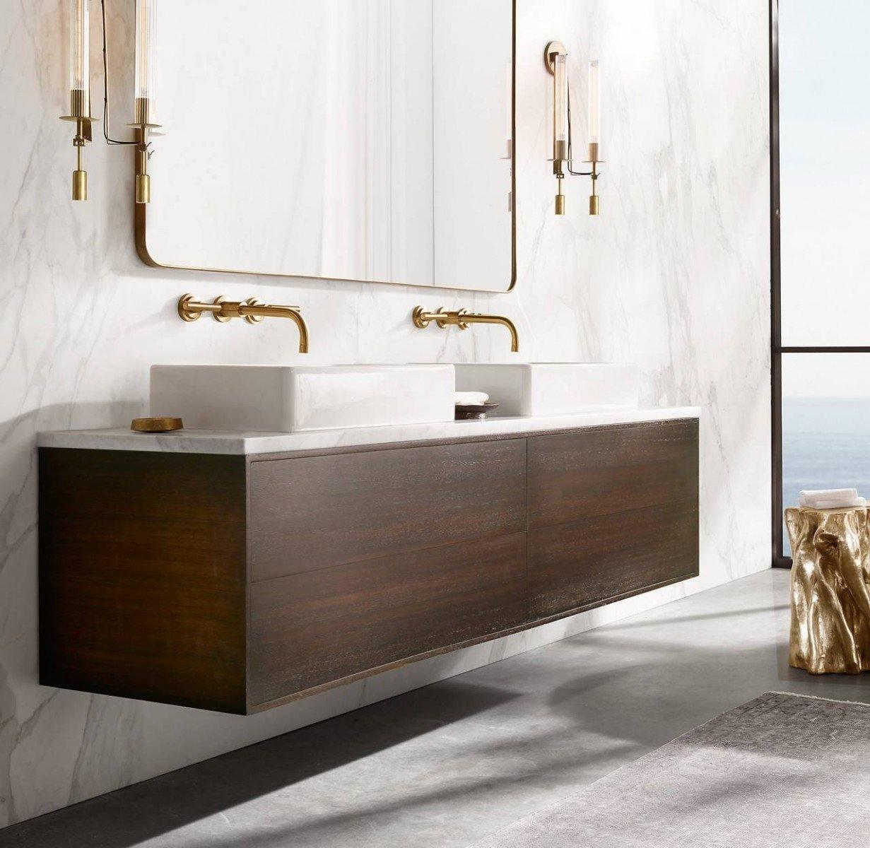 Veloora Wall Lamp Brass Minimalist Ribbed Glass