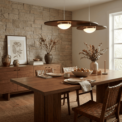 Lindenmont Walnut Linear Pendant Light