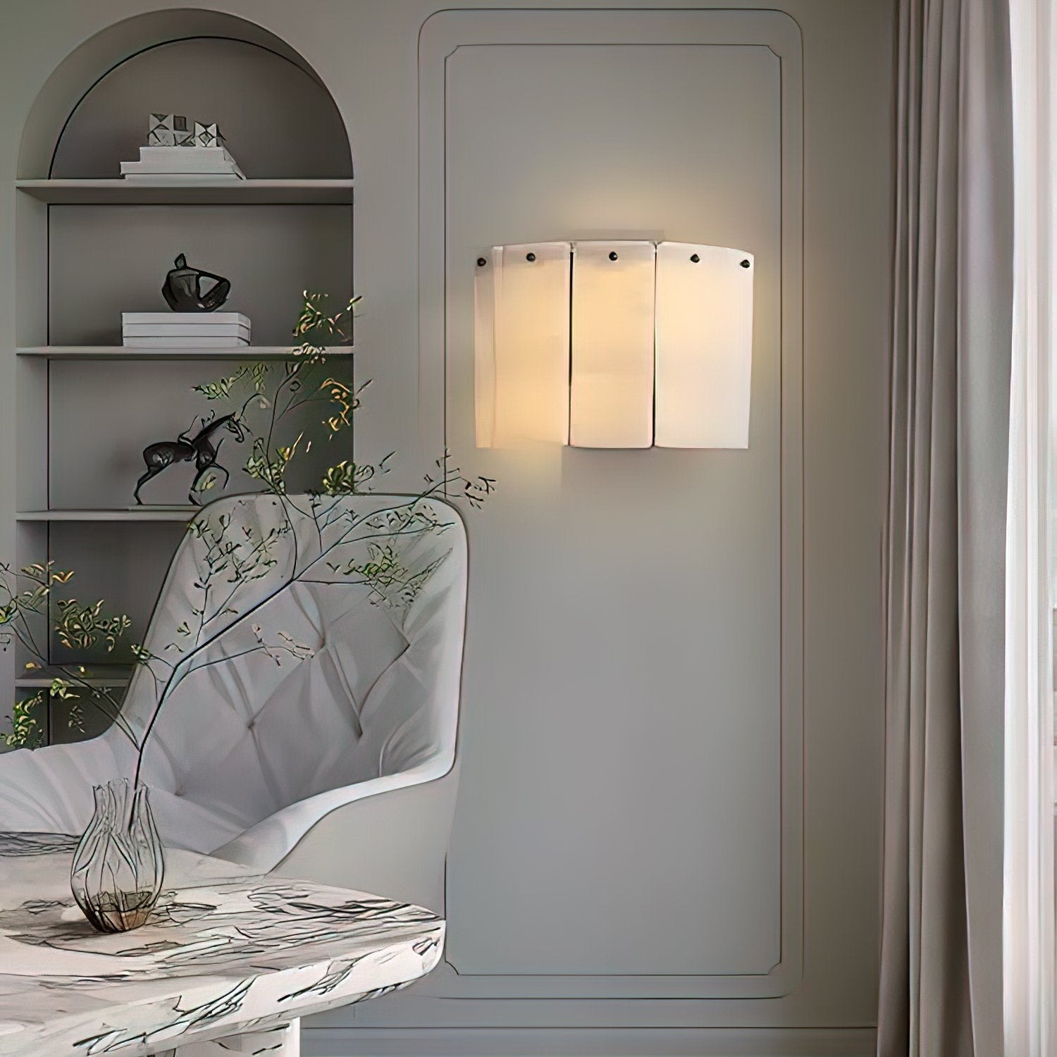 Corvane Fractured Alabaster Wall Sconce