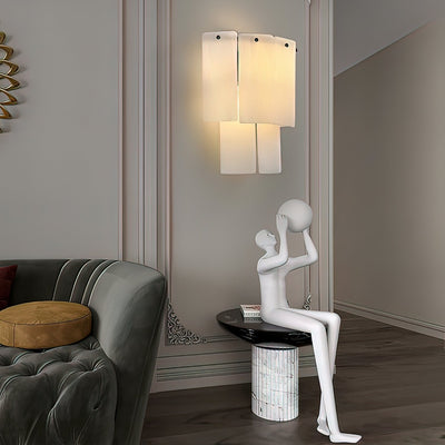 Corvane Fractured Alabaster Wall Sconce
