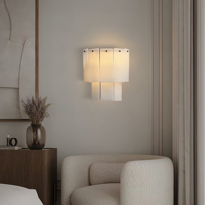 Corvane Fractured Alabaster Wall Sconce