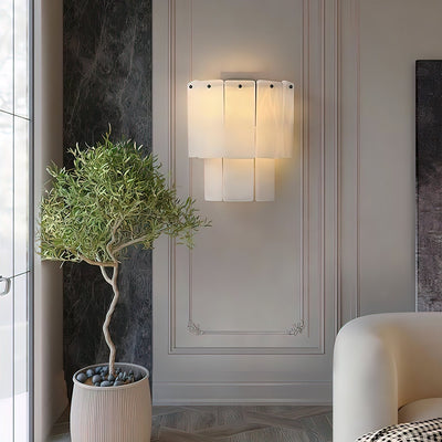 Corvane Fractured Alabaster Wall Sconce