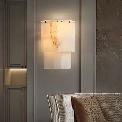 Corvane Fractured Alabaster Wall Sconce