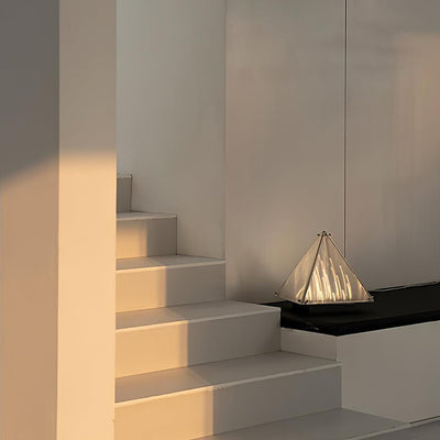 Mymiryre Pyramid Glass Table Lamp