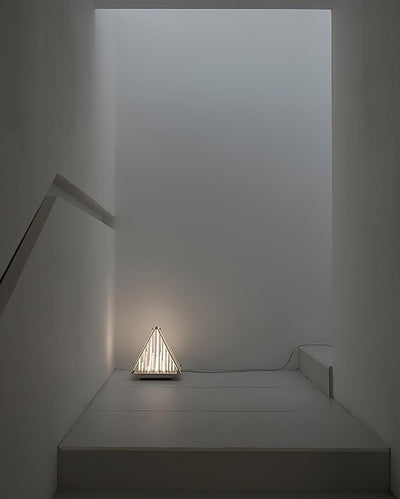 Mymiryre Pyramid Glass Table Lamp