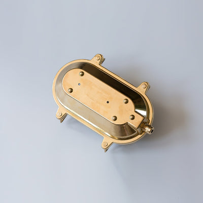 Erthearis Vintage Brass Bunker Sconce Wall Lamp - Neutral Decor