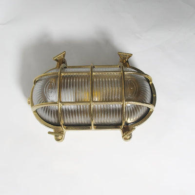 Erthearis Vintage Brass Bunker Sconce Wall Lamp - Neutral Decor