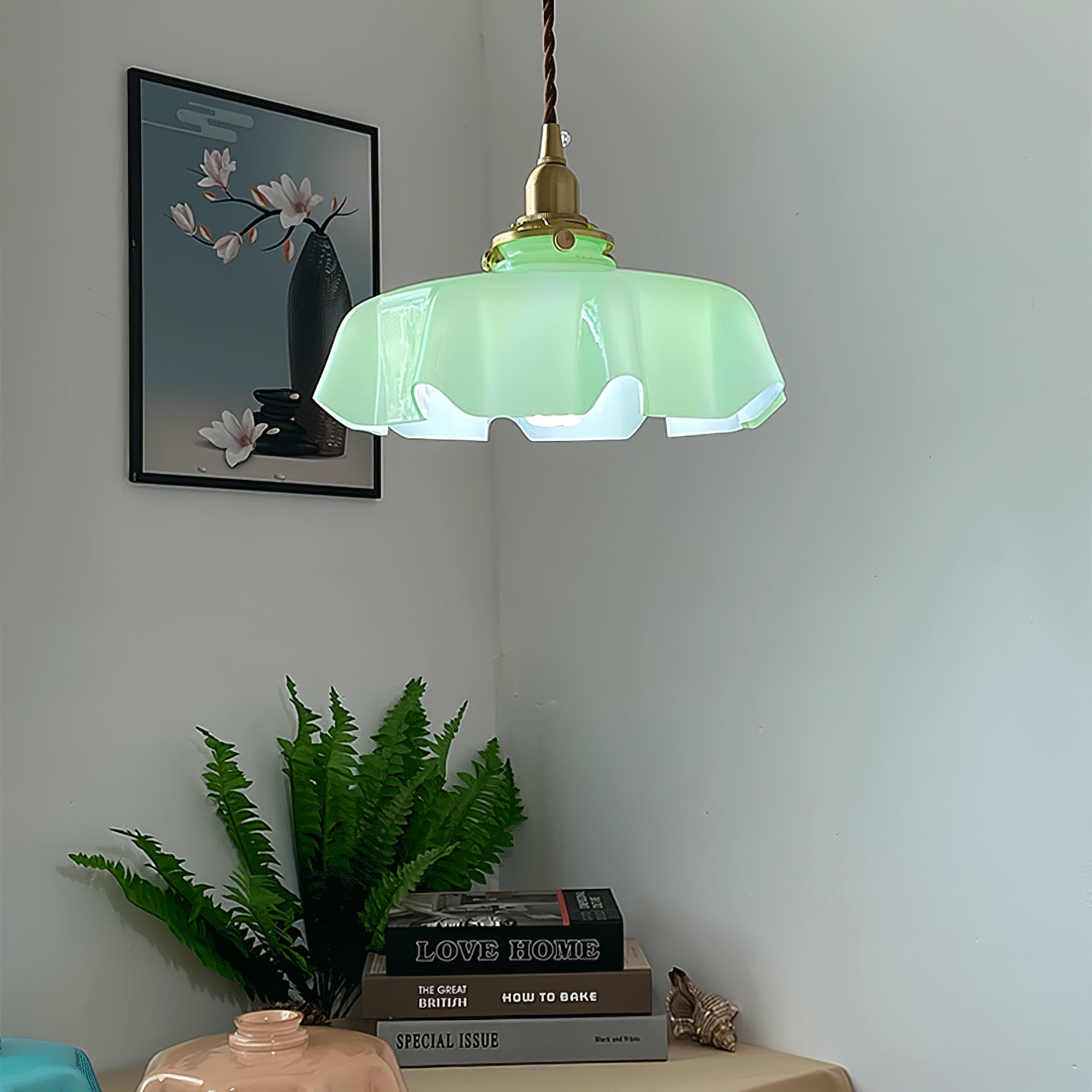 Liorivora Pendant Light French Flower for Dining Room