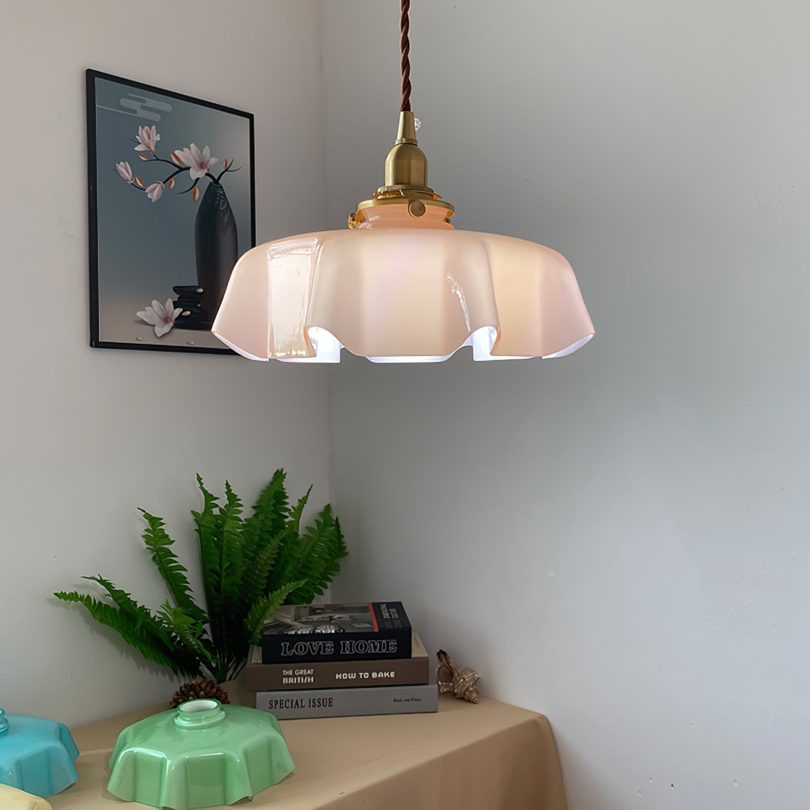 Liorivora Pendant Light French Flower for Dining Room