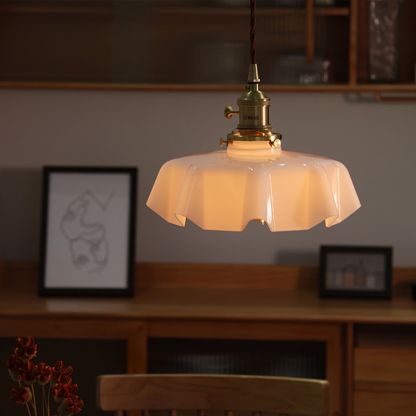 Liorivora Pendant Light French Flower for Dining Room