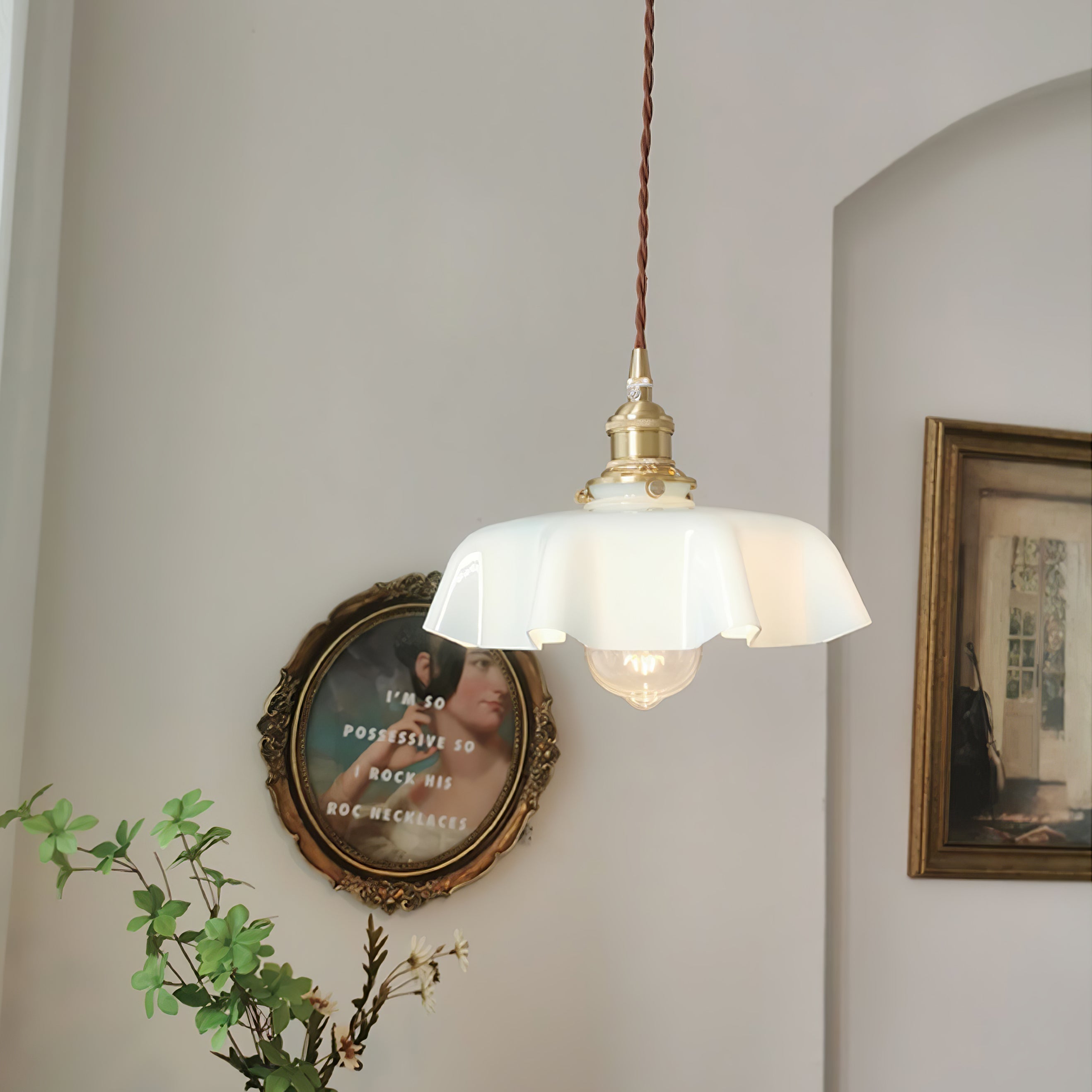 Liorivora Pendant Light French Flower for Dining Room