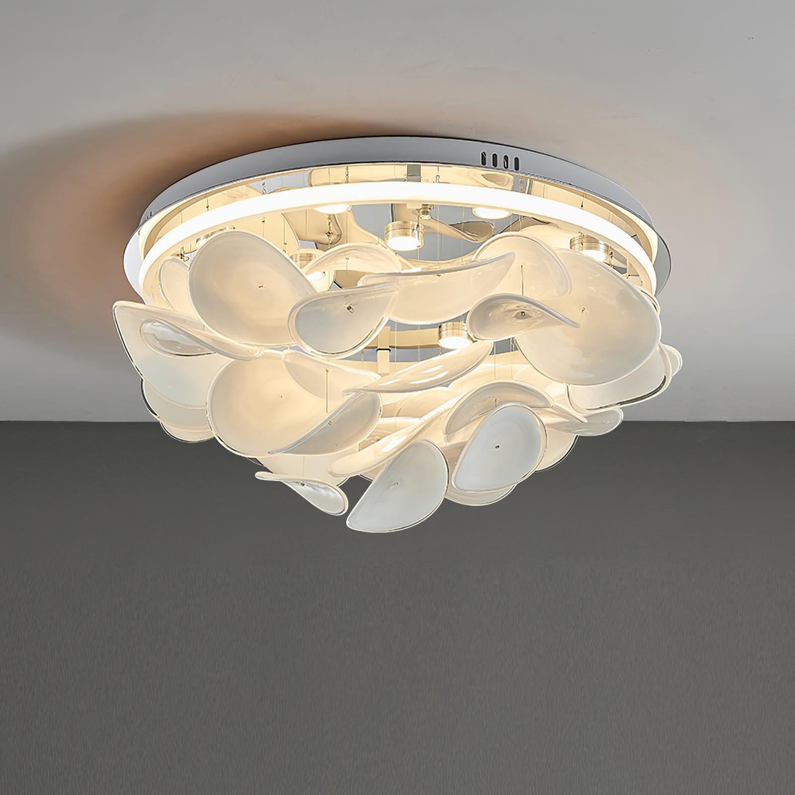 Viraalian French Floral Petal Ceiling Lamp for Modern Homes