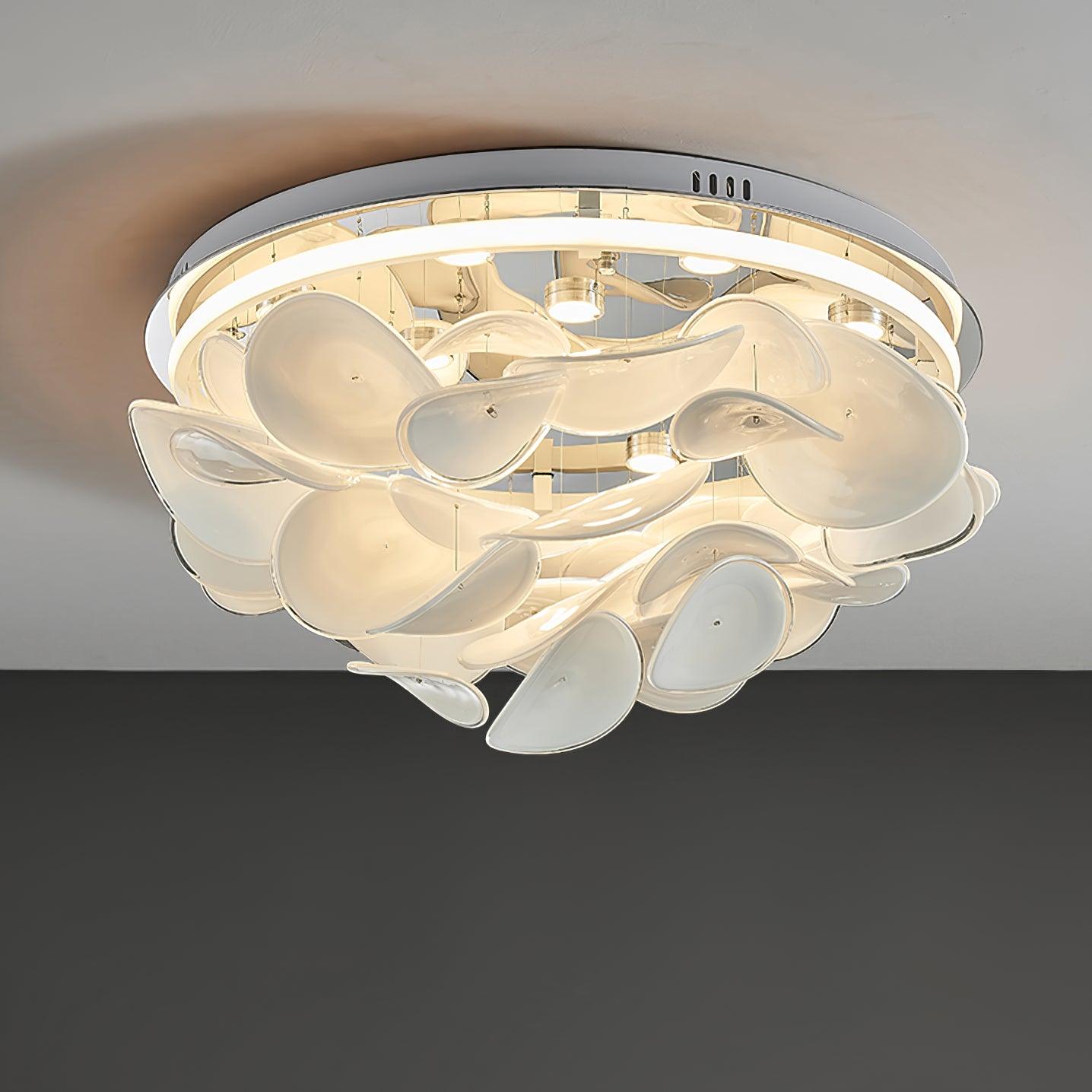 Viraalian French Floral Petal Ceiling Lamp for Modern Homes