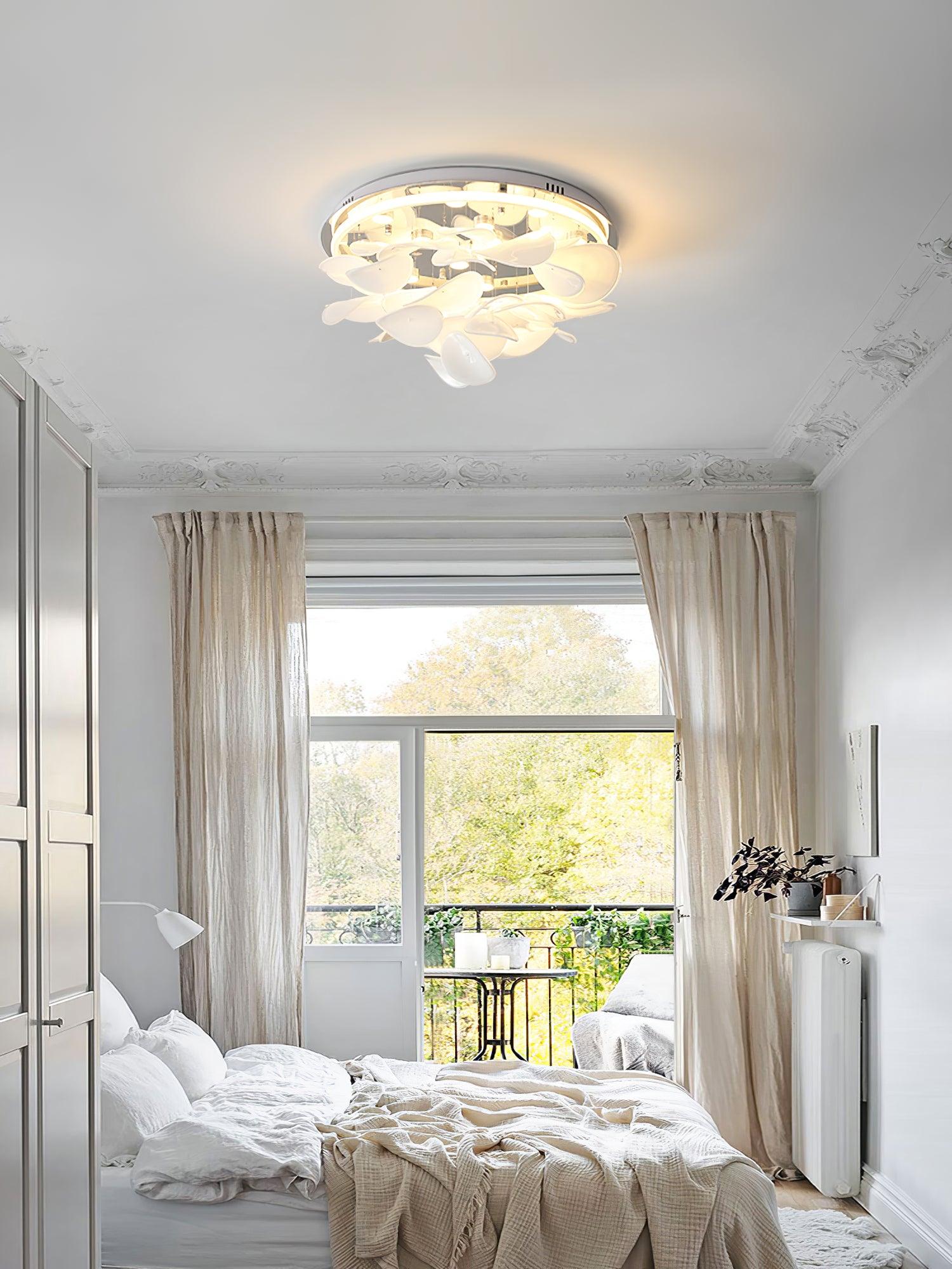 Viraalian French Floral Petal Ceiling Lamp for Modern Homes