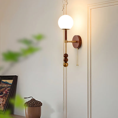 Hilda Roma Elegance Wood Sconce Wall lamp - Neutral Decor