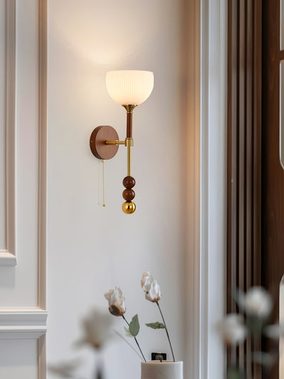 Hilda Roma Elegance Wood Sconce Wall lamp - Neutral Decor