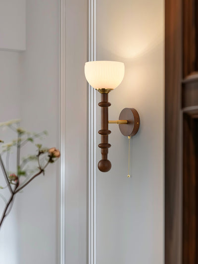 Hilda Roma Elegance Wood Sconce Wall lamp - Neutral Decor