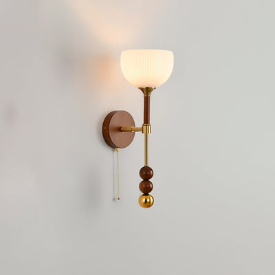 Hilda Roma Elegance Wood Sconce Wall lamp - Neutral Decor