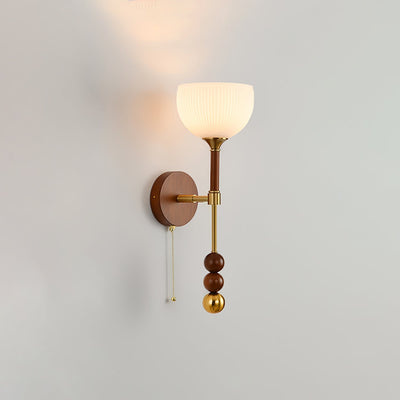 Hilda Roma Elegance Wood Sconce Wall lamp - Neutral Decor