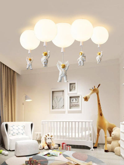 Nirerira Ceiling Light Acrylic Balloon Astronaut Playful Kids Room
