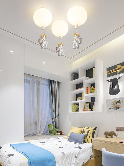Nirerira Ceiling Light Acrylic Balloon Astronaut Playful Kids Room