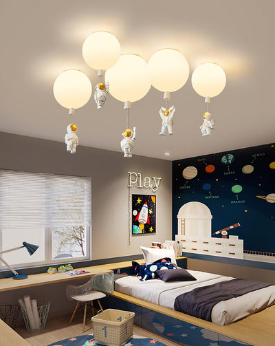 Nirerira Ceiling Light Acrylic Balloon Astronaut Playful Kids Room