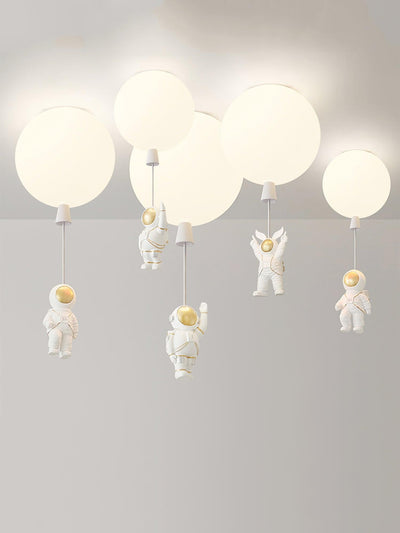 Nirerira Ceiling Light Acrylic Balloon Astronaut Playful Kids Room