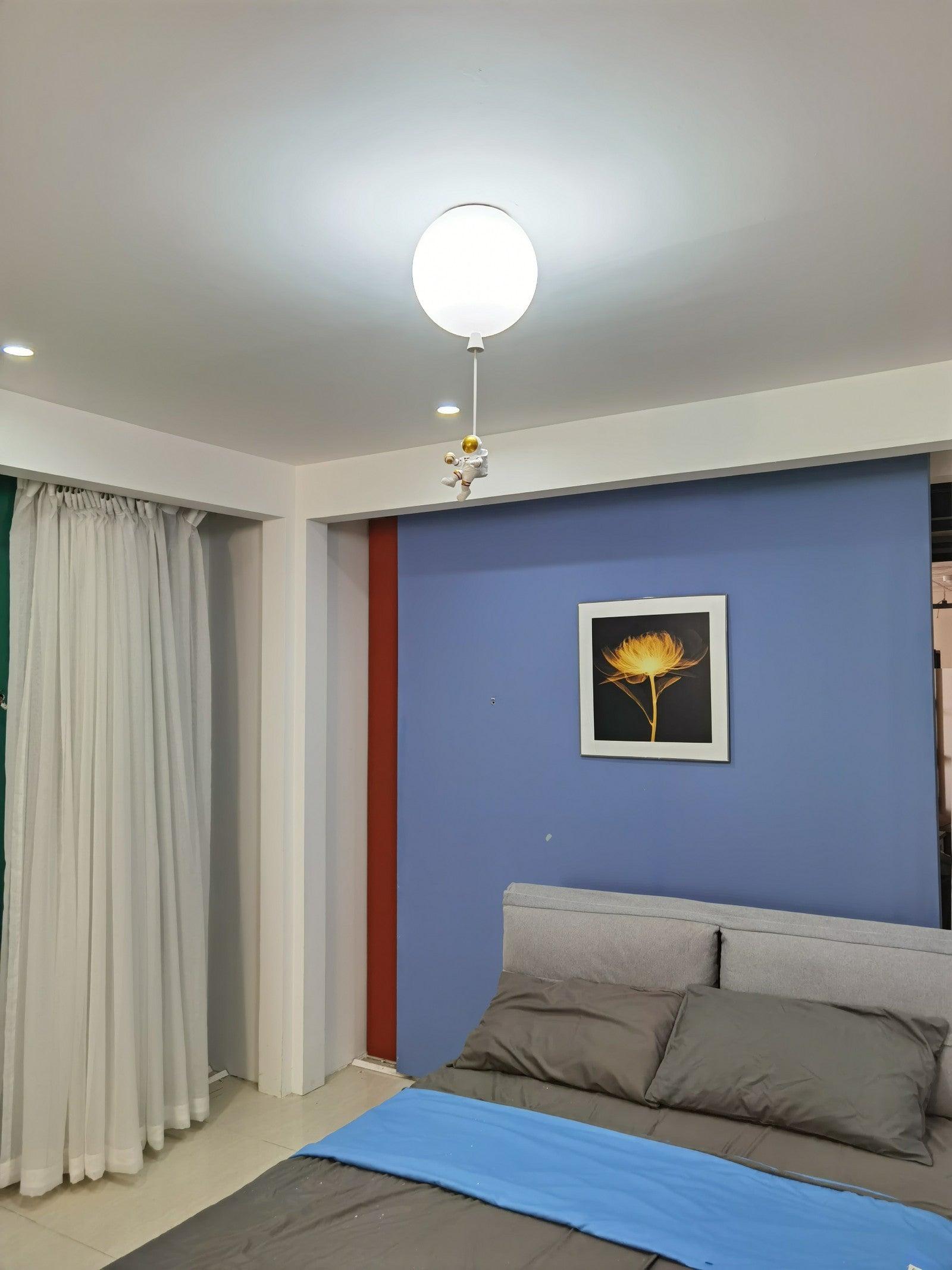 Nirerira Ceiling Light Acrylic Balloon Astronaut Playful Kids Room