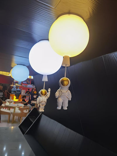 Nirerira Ceiling Light Acrylic Balloon Astronaut Playful Kids Room