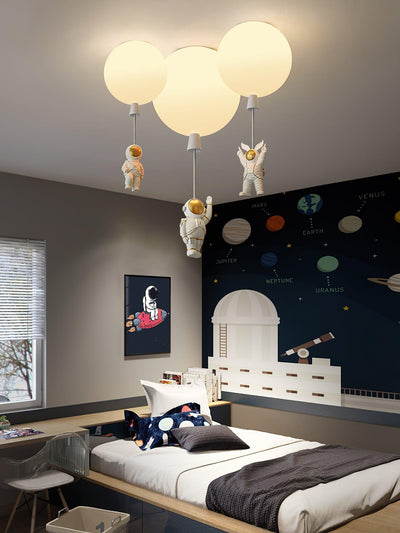 Nirerira Ceiling Light Acrylic Balloon Astronaut Playful Kids Room