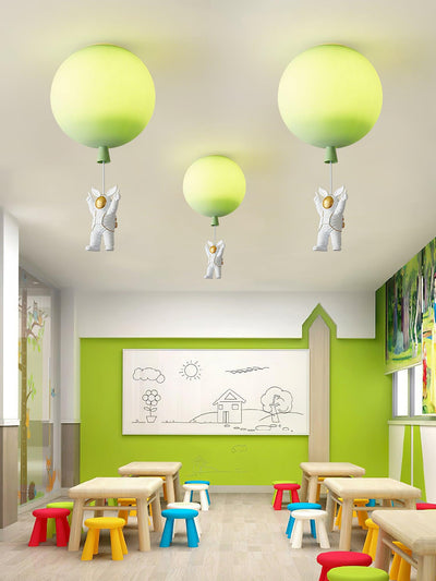 Nirerira Ceiling Light Acrylic Balloon Astronaut Playful Kids Room