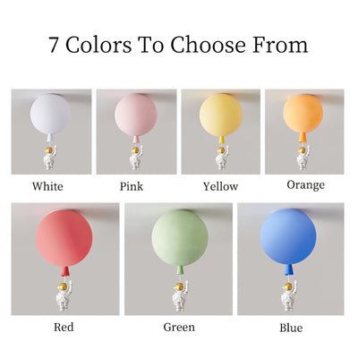 Nirerira Ceiling Light Acrylic Balloon Astronaut Playful Kids Room
