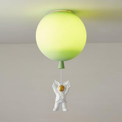 Nirerira Ceiling Light Acrylic Balloon Astronaut Playful Kids Room