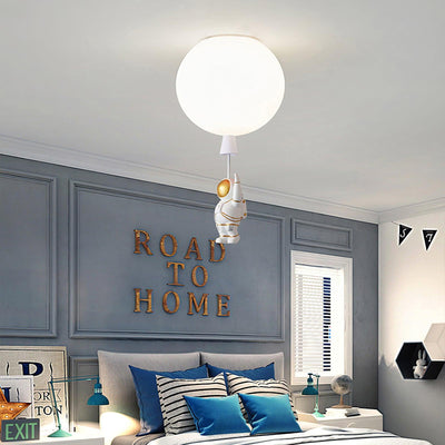 Nirerira Ceiling Light Acrylic Balloon Astronaut Playful Kids Room