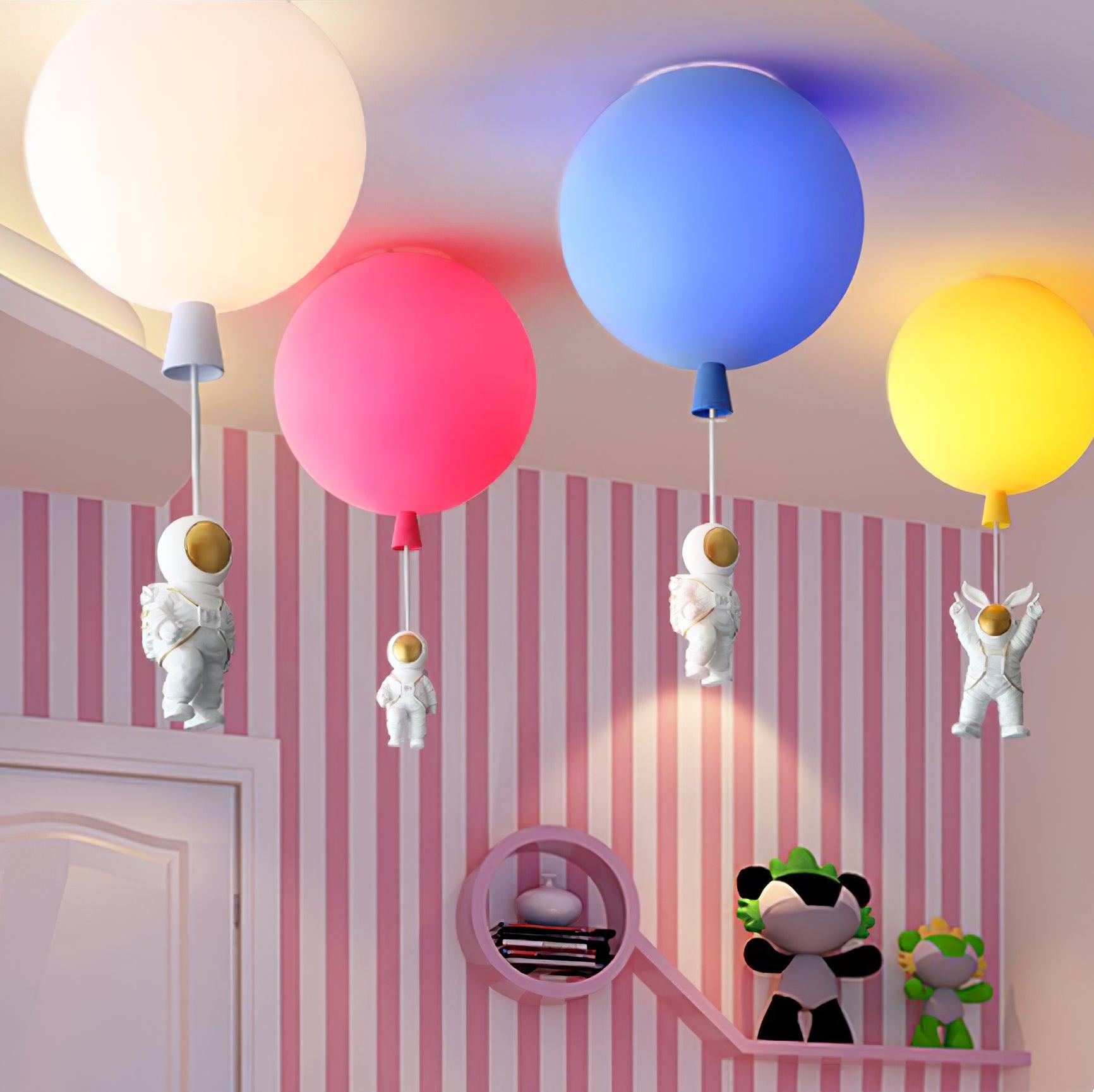 Nirerira Ceiling Light Acrylic Balloon Astronaut Playful Kids Room