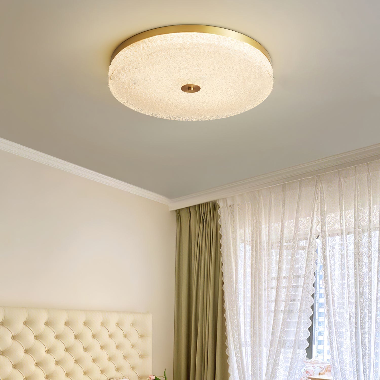 Celuelle Ceiling Lamp Frosted Glass Textured Minimalist Elegant