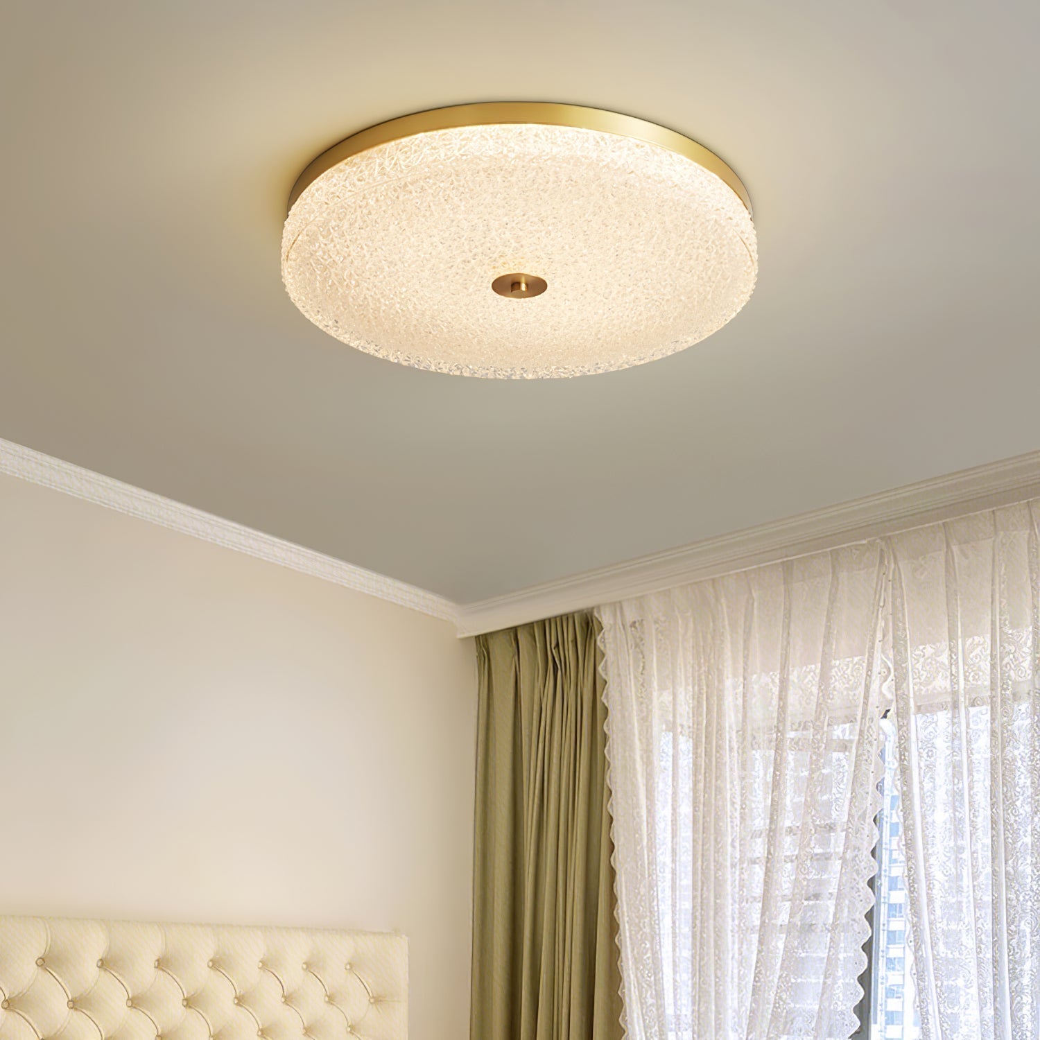 Celuelle Ceiling Lamp Frosted Glass Textured Minimalist Elegant