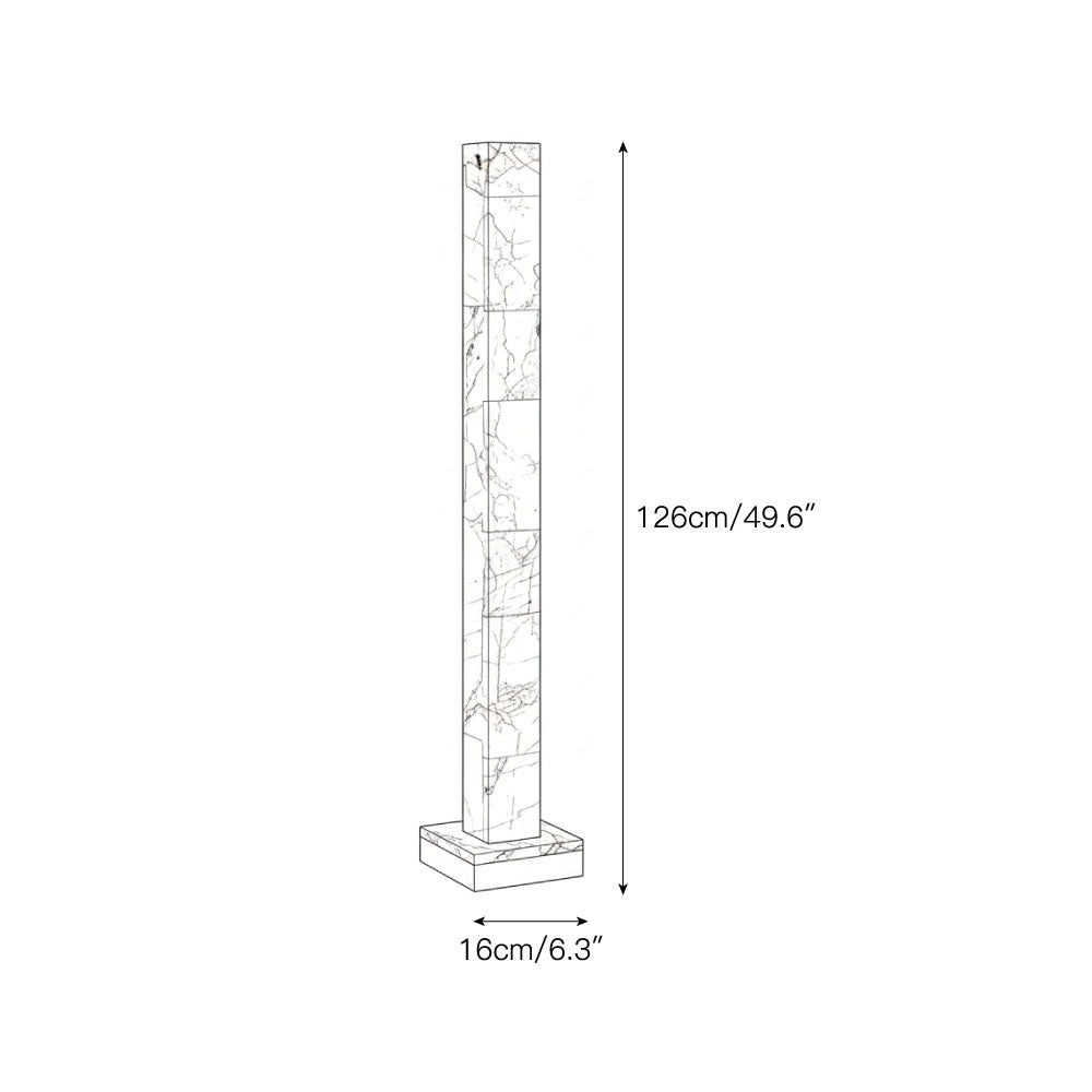 Frozen Alabaster Floor Lamp