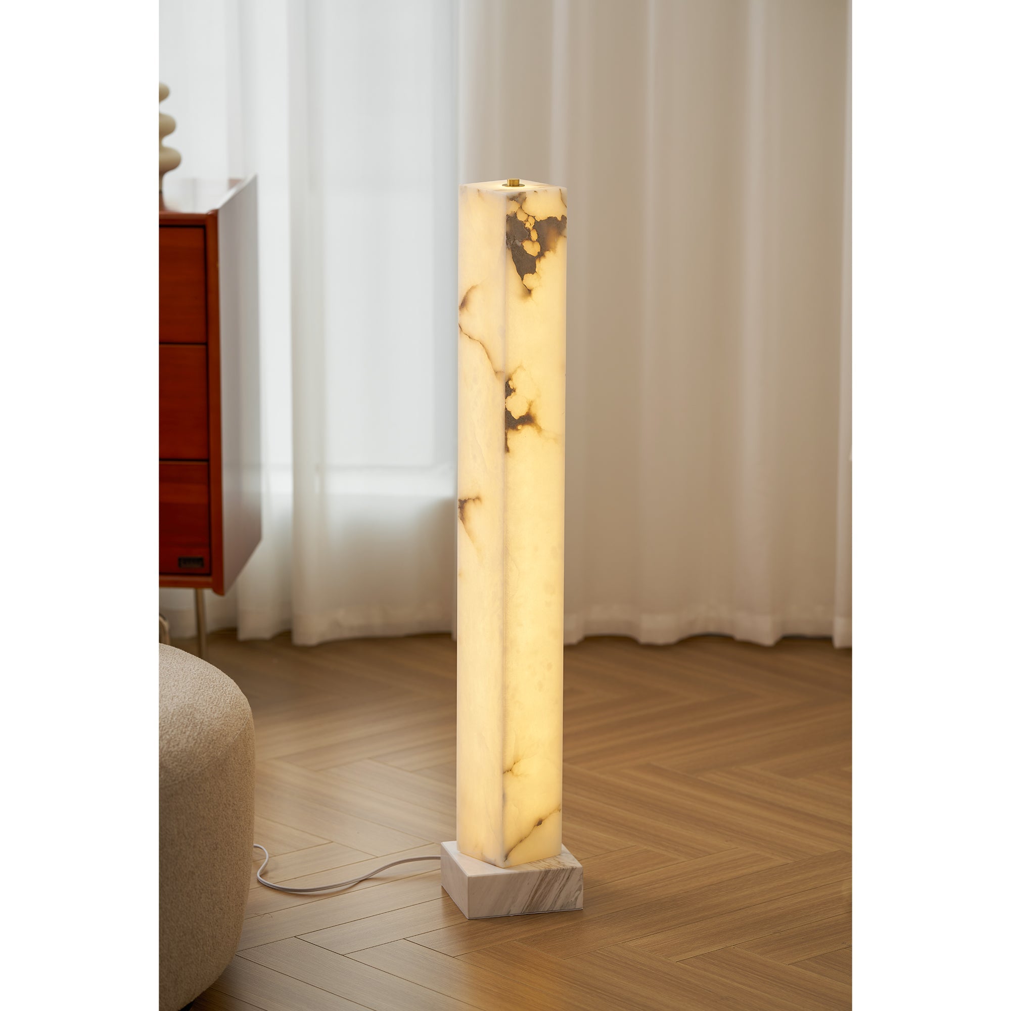 Frozen Alabaster Floor Lamp