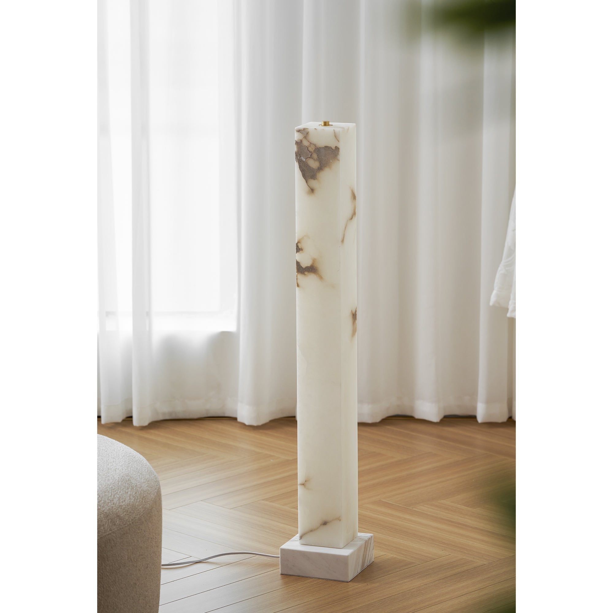 Frozen Alabaster Floor Lamp
