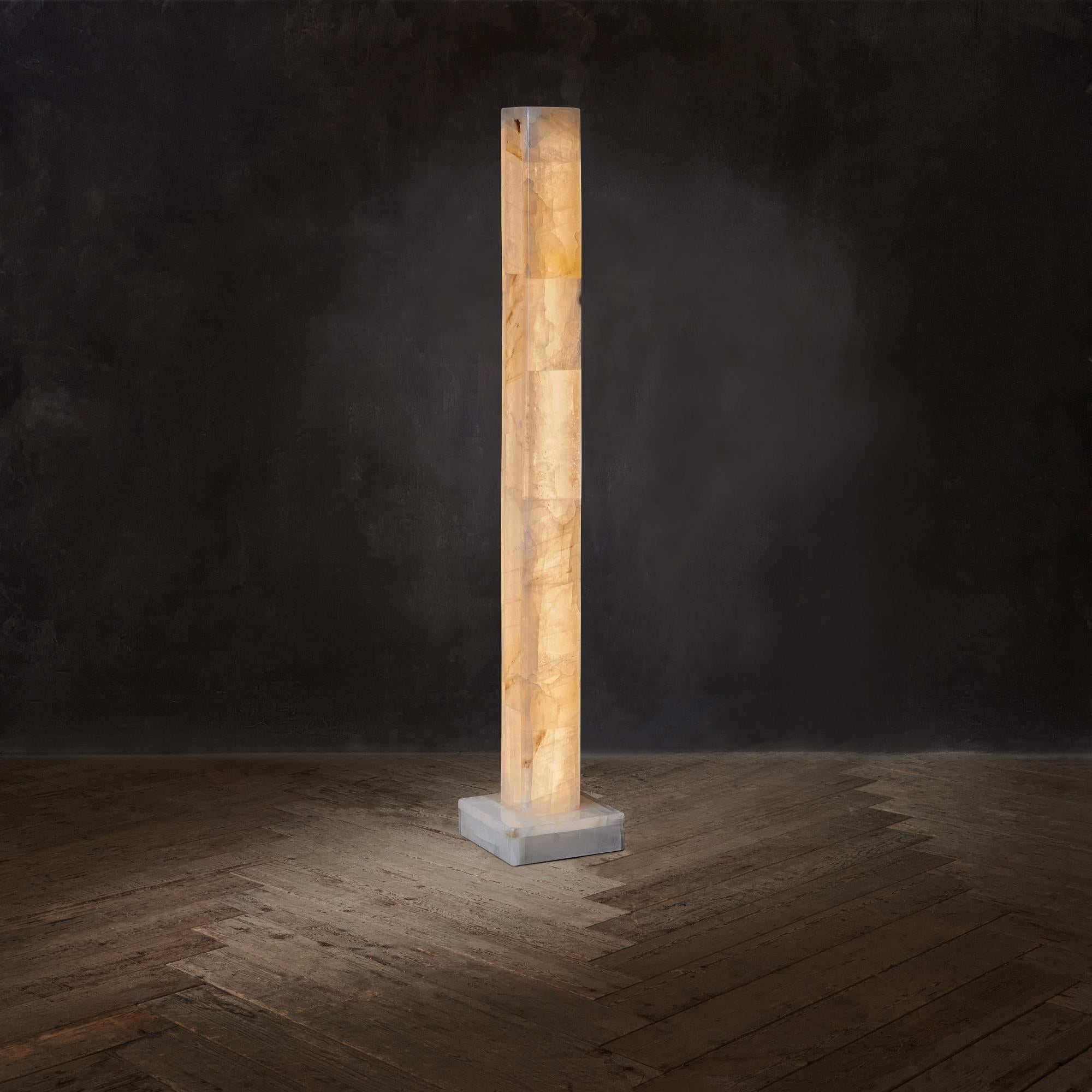 Frozen Alabaster Floor Lamp