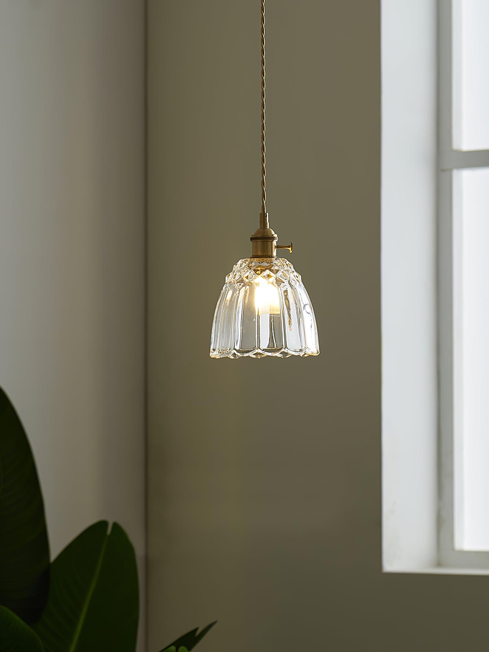 Nerithce Brass & Glass Luxurious Pendant Light