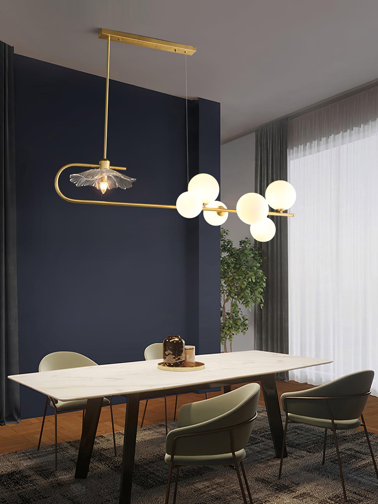 Kael Pendant Lamp Golden Glass Brass