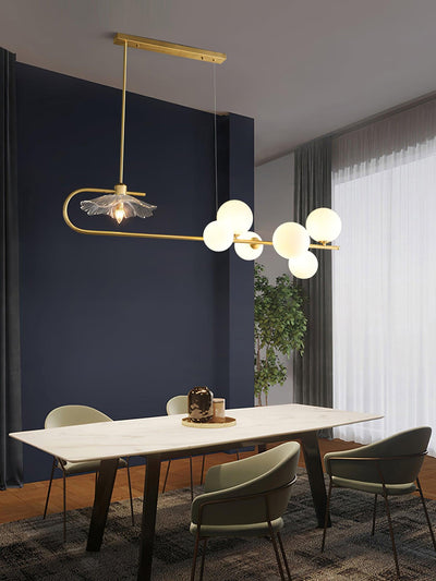 Kael Pendant Lamp Golden Glass Brass